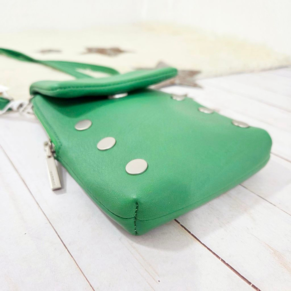 Hammitt VIP Mobile convertible crossbody bag Lime Zest green brushed silver new - Picture 8 of 8